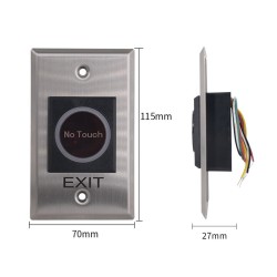 Infrared Sensor Door Switch - Automatic Door Access Control Switch (Non-Touch Exit Button 12V)