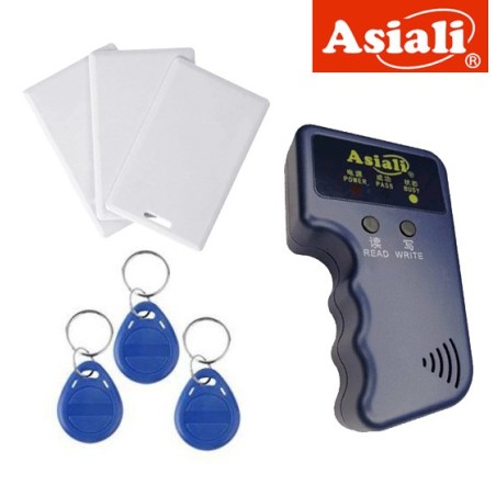 RFID Reader ID Card Writer Copier Handhold 125KHz Duplicator + 3PCS Writable Key+3PCS Thick Cards