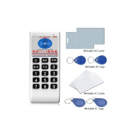 Asiali 125KHz ID Card 13.56MHz IC Card Copier/Writer/Reader/Duplicator 05CD with Wri2 Cards IC 2 Tags 2 Cards