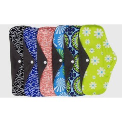 Asiali Reusable Cloth Menstrual Pad with Wings - Floral Pattern