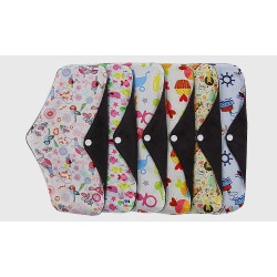 Asiali Reusable Cloth Menstrual Pad with Wings - Floral Pattern